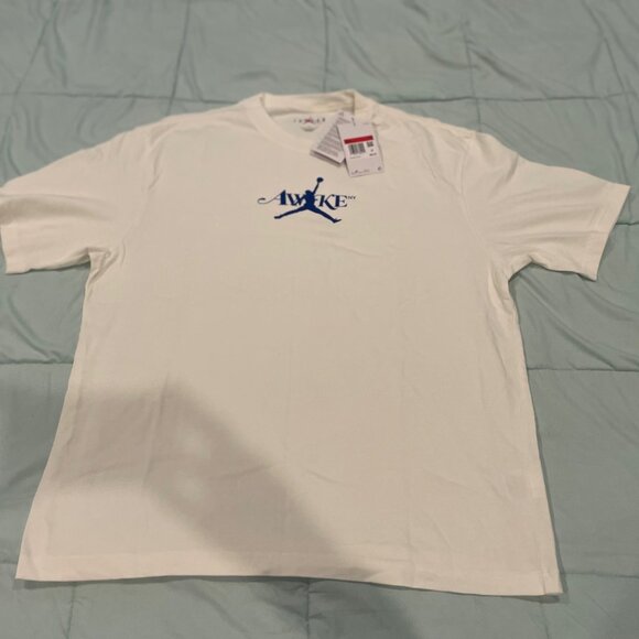 NWT Nike Awake Air Jordan White T-shirt Large or XL New $60 Deal Athletic - Picture 4 of 15